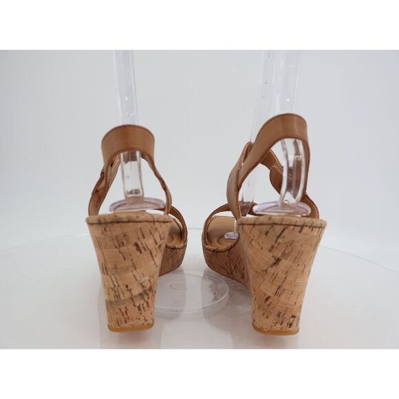 Born Lenore Platform Wedge Sandals Womens Size 10 M Brown Leather Buckle Shoes - Picture 7 of 14